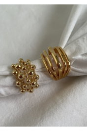 Heliophilia Silver Anillo Bubbleset con Piedra de Circón en Oro